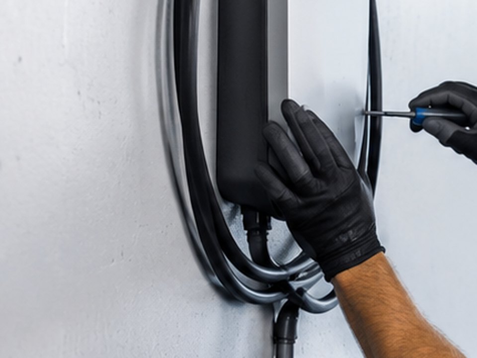 Wall-mounted electric vehicle charging equipment